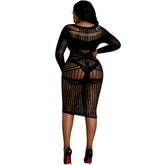 MOONLIGHT - BLACK PLUS SIZE DRESS STYLE 3